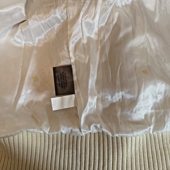 Wilsons Leather Cream Bomber Jacket - Picture 6 of 9